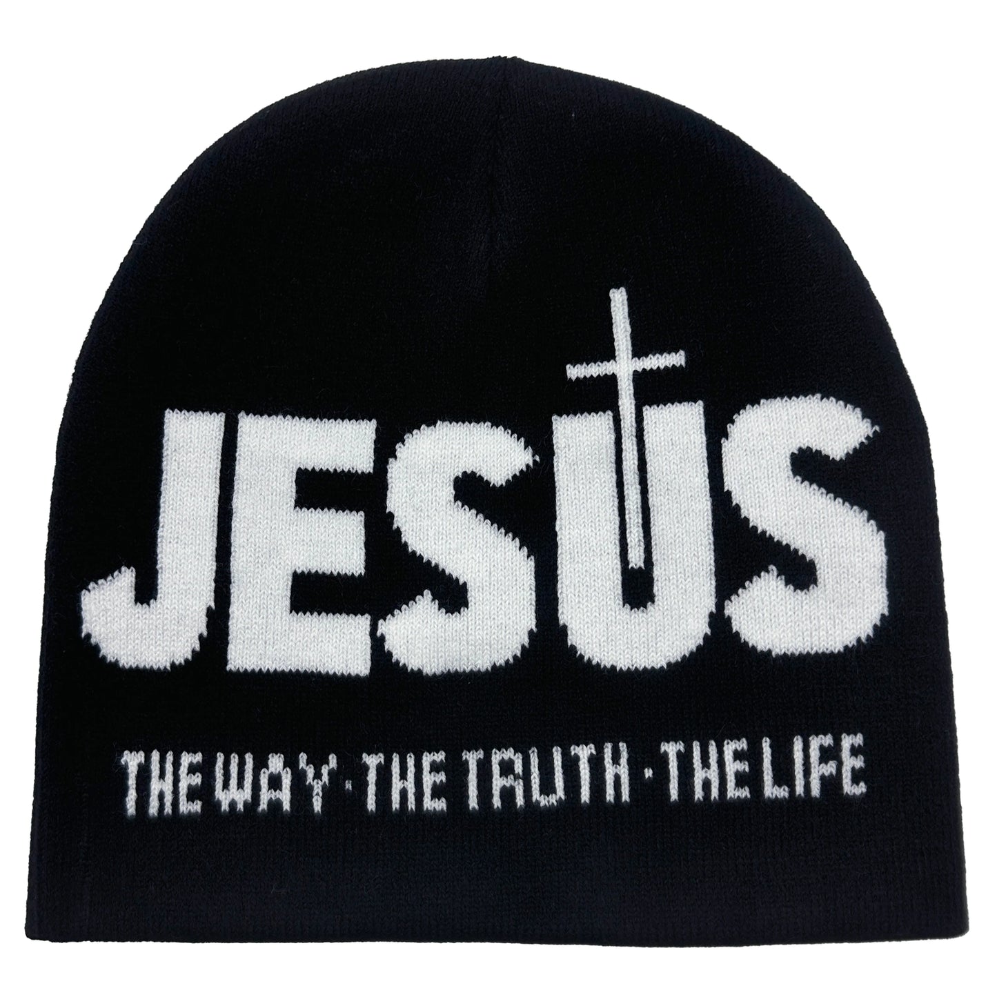 Unisex JESUS Jacquard Knit Winter Beanie