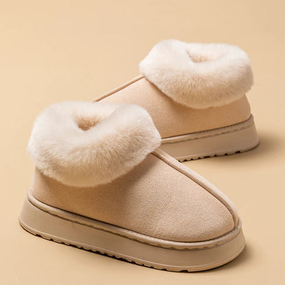 Women’s Plush Fleece Lined Winter Slippers Non Slip Home Shoes