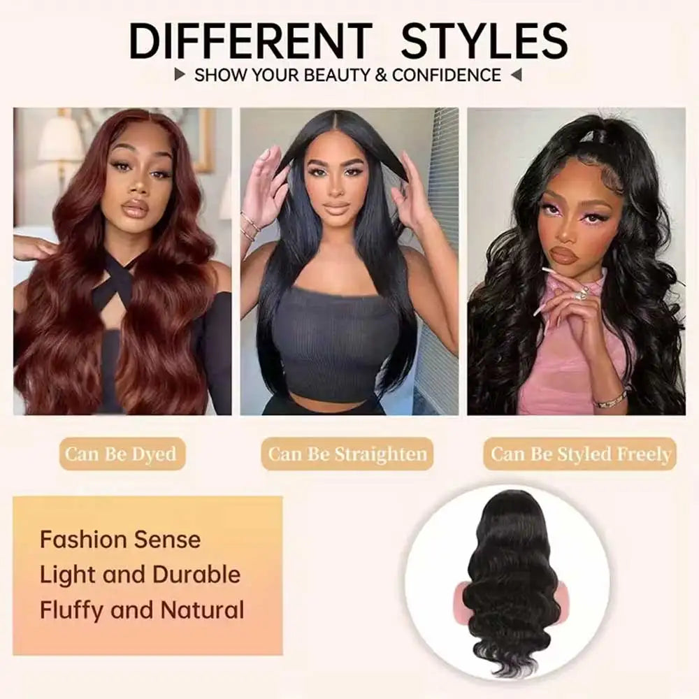 250% Body Wave Glueless HD Lace Front Human Hair Wig 13x4 13x6