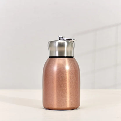 300ml Stainless Steel Mini Travel Thermos Cup with Carry Ring