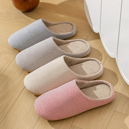 Soft Fur Unisex Home Slippers Warm Non Slip Indoor Shoes