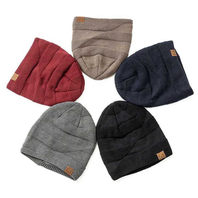 Unisex Faux Fur Lined Slouchy Winter Beanie