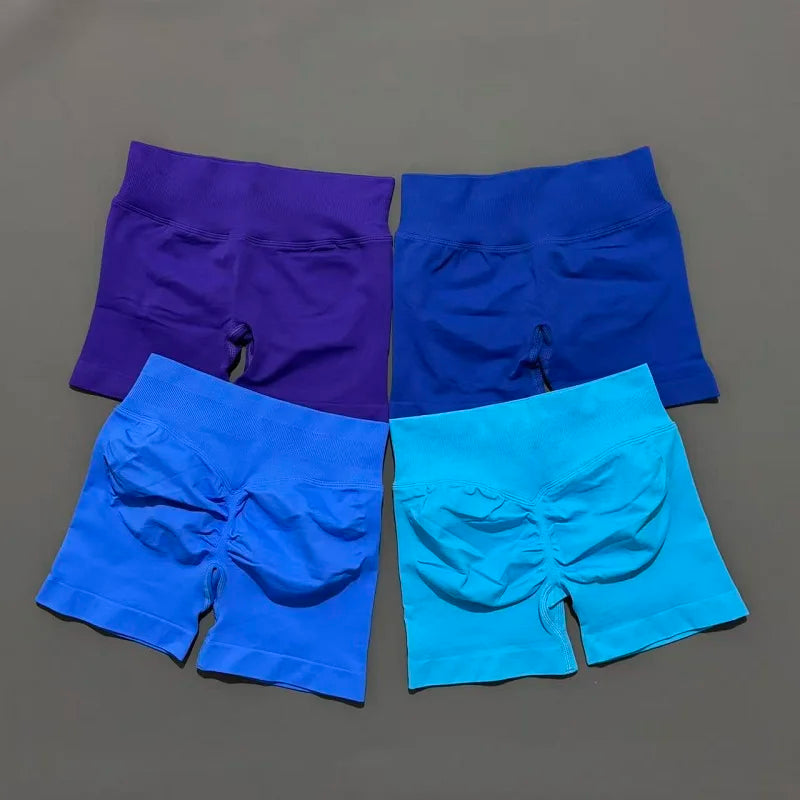 Women's Seamless Scrunch Butt Gym Biker Shorts