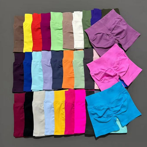 Women's Seamless Scrunch Butt Gym Biker Shorts