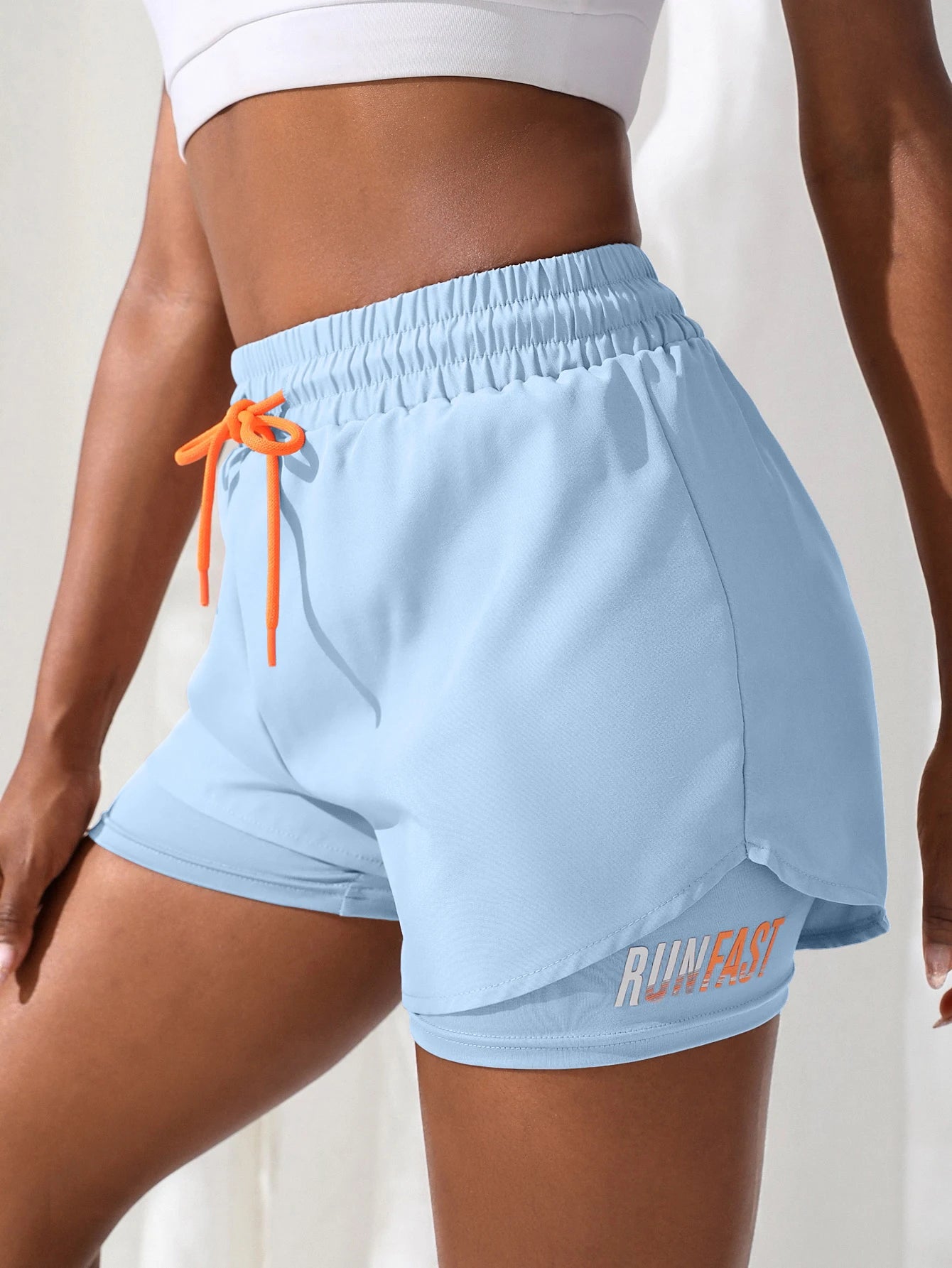 Women's High Rise 2 in 1 Yoga Running Shorts