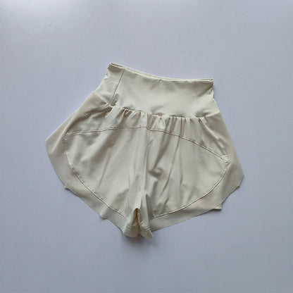 Women's High Waist Double Layer Quick Dry Running Shorts