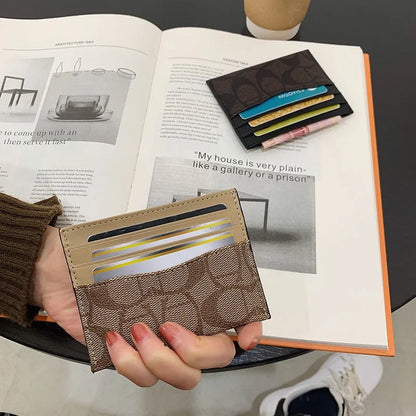 Women's Small PU Leather Multifunction Card Holder Wallet