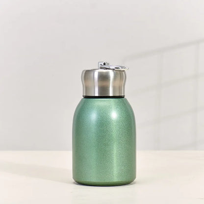 300ml Stainless Steel Mini Travel Thermos Cup with Carry Ring