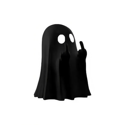 Cute Middle Finger Ghost Halloween Decor Figure