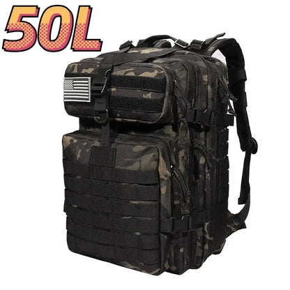 30L or 50L Waterproof Tactical Hiking Backpack