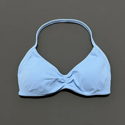 HISTELLO Women's High Support Strappy Halter Sports Bra