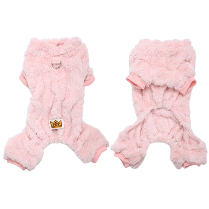 Soft Fleece Jumpsuit for Small & Medium Dogs & Cats Winter Pet Clothes