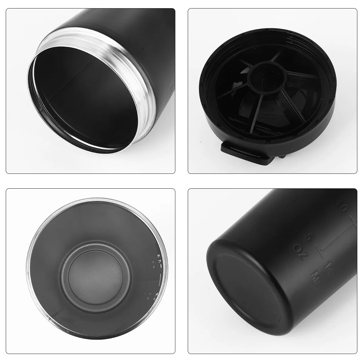 500ml or 750ml Stainless Steel Protein Shaker Bottle with Mixing Ball