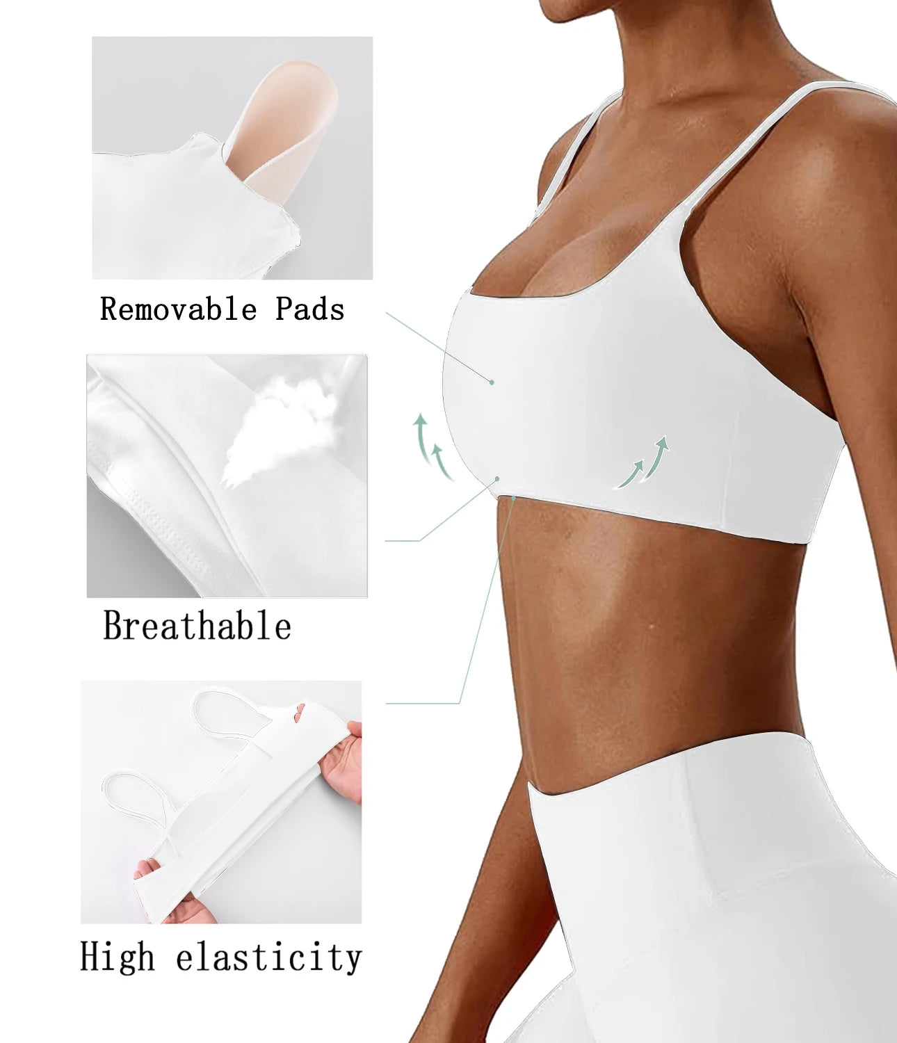 Women's Soft Cross Back Yoga Sports Bra