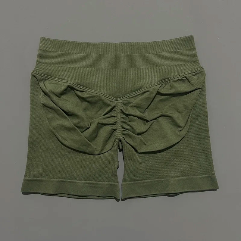 Women Fitness Workout Shorts Yoga High Waist Lift Butt Fitness Shorts Gym Running Sportswear Women Push Up Gym Leggings