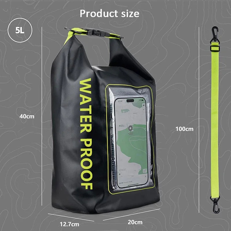 2L or 5L Waterproof Touch Screen Dry Bag