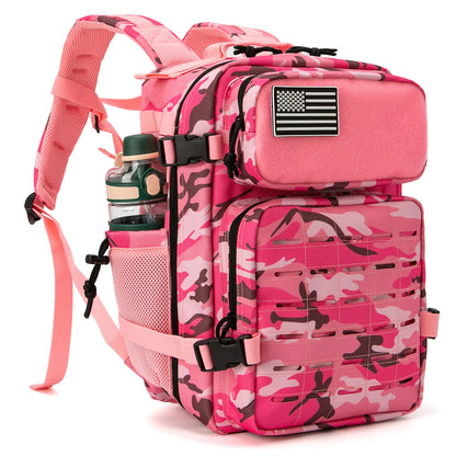 25L MOLLE Tactical Hiking Backpack with Dual Bottle Holders