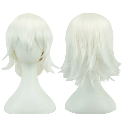 Unisex 12 Inch Short Bob Cosplay Wig with Bangs