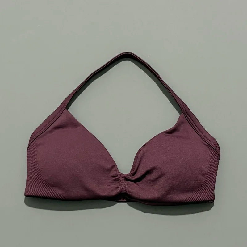 Women's Strappy Open Back Padded Sports Bra