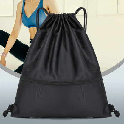 Unisex Lightweight Drawstring Sports Backpack with Zipper