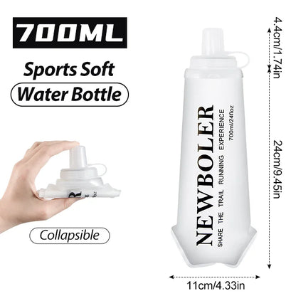 NEWBOLER TPU Collapsible Soft Flask Sports Water Bottle