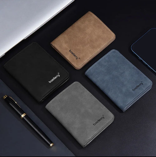 Men's Minimalist Anti Theft PU Leather Wallet