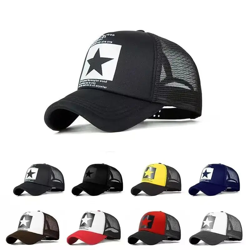 Unisex Breathable Mesh Snapback Baseball Cap