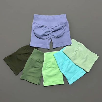 Women's Seamless Scrunch Butt Gym Biker Shorts