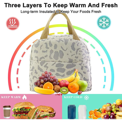 Ink Pattern Insulated Lunch Bag for Travel & Picnic