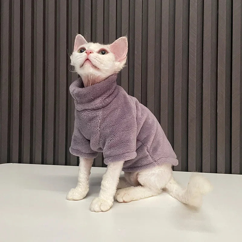 Sphynx Cat Sweater Hoodie Warm Pet Jumpsuit