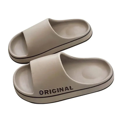Unisex Letter EVA Slides Thick Sole Non Slip Summer Slippers