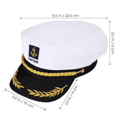 Unisex Adjustable Yacht Captain Sailor Hat
