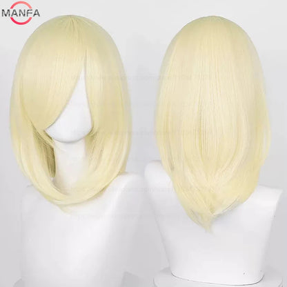40cm Heat Resistant Anime Cosplay Wig with Bangs