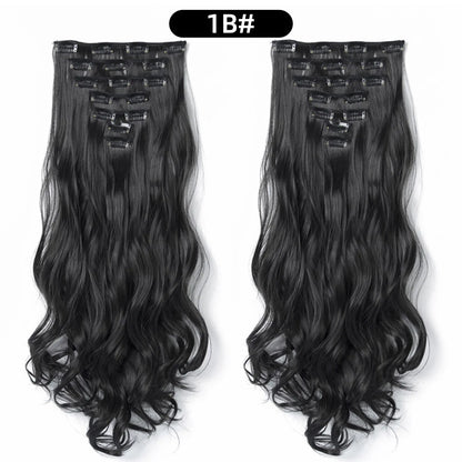 22 Inch Curly Wavy Clip In Hair Extensions 7PCS