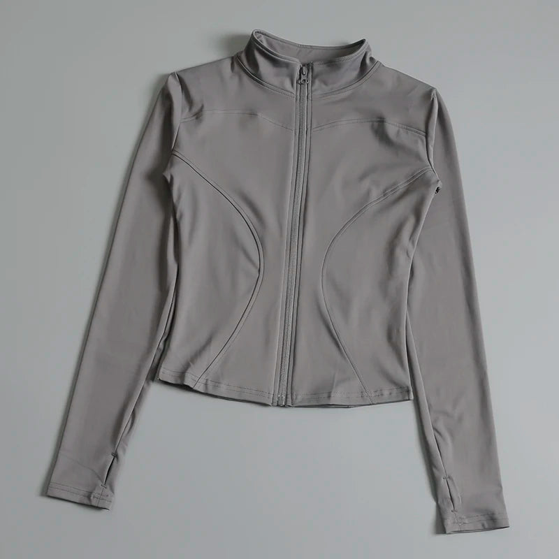 Women's Zip Long Sleeve Yoga Sports Jacket