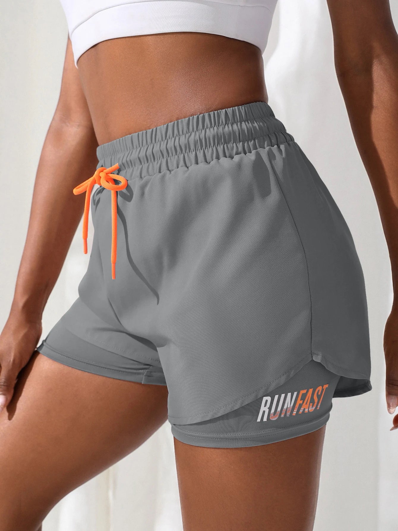 Women's High Rise 2 in 1 Yoga Running Shorts