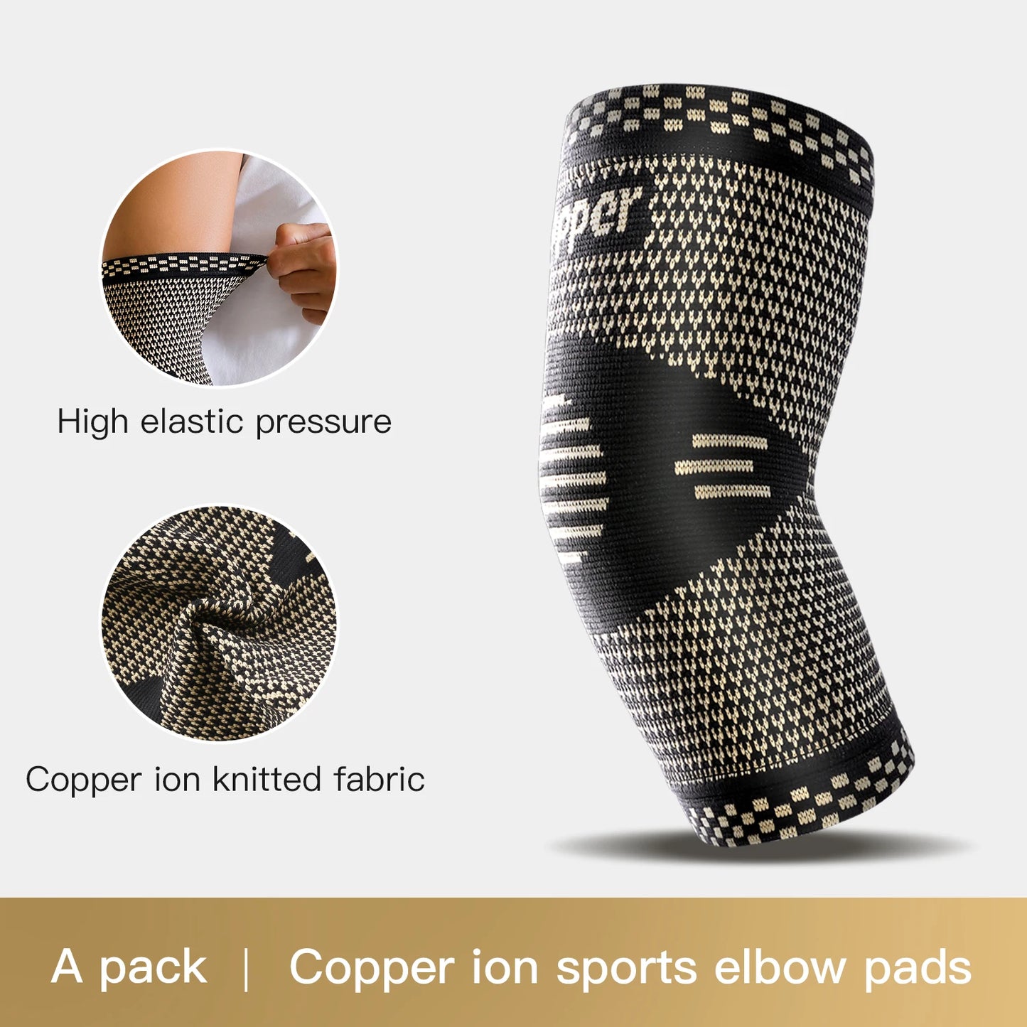 1 or 2 Pack Copper Infused Compression Ankle Support Sleeves