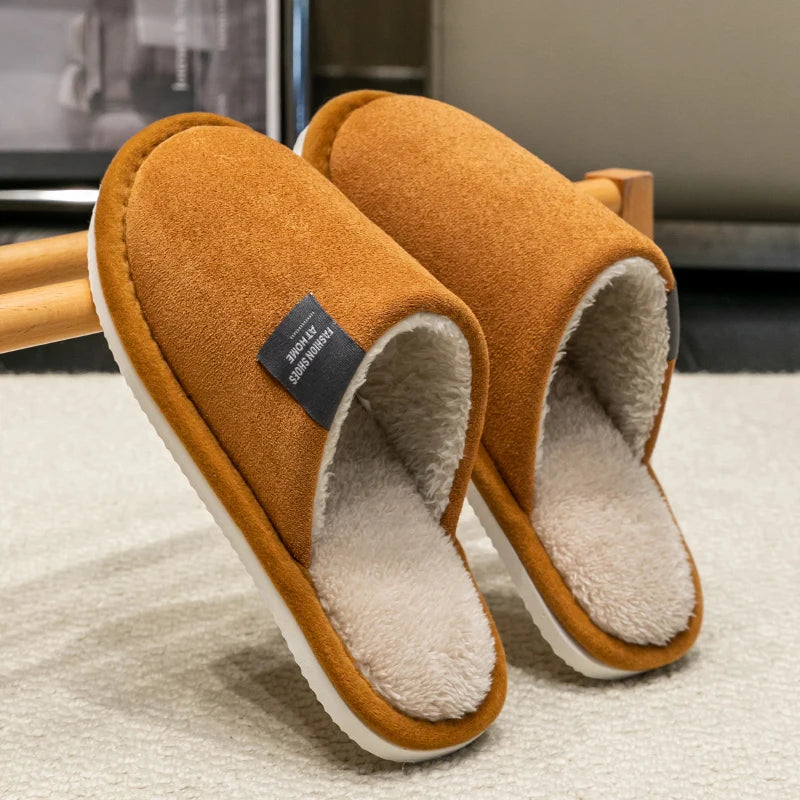 Warm Winter Couple Slippers for Men & Women Non Slip Home Shoes