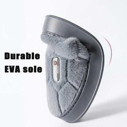 Big Size 50–51 Warm Winter Slippers for Men & Women Non Slip Home Shoes