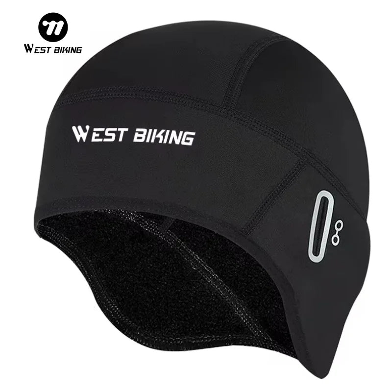 WEST BIKING Men's Windproof Thermal Fleece Cycling Cap
