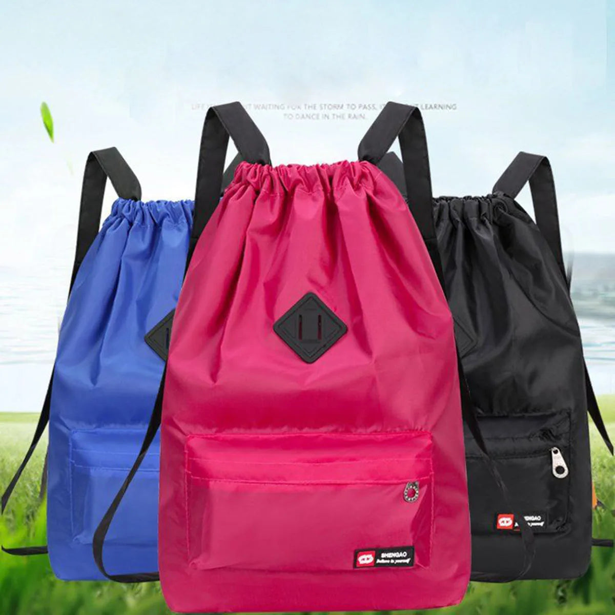 Women's Lightweight Large Capacity Drawstring Sports Backpack