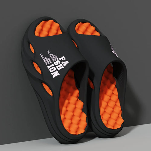 Men’s Massage Slides Thick Sole Non Slip Summer Beach Slippers