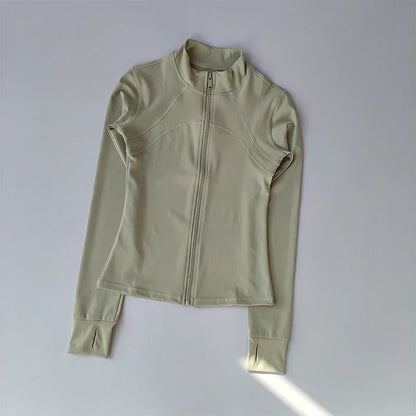 Women's Quick Dry Zip Long Sleeve Fitness Jacket