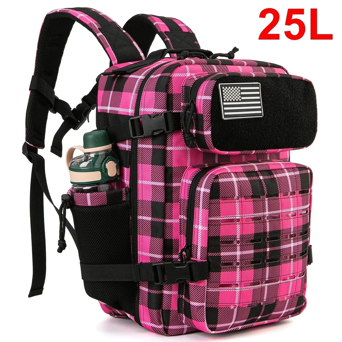 25L or 45L Tactical Hiking Backpack with Bottle Holder